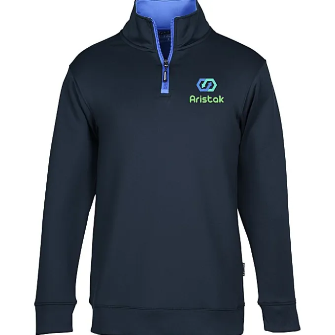 Contrast Zipper Performance 1/4-Zip Pullover