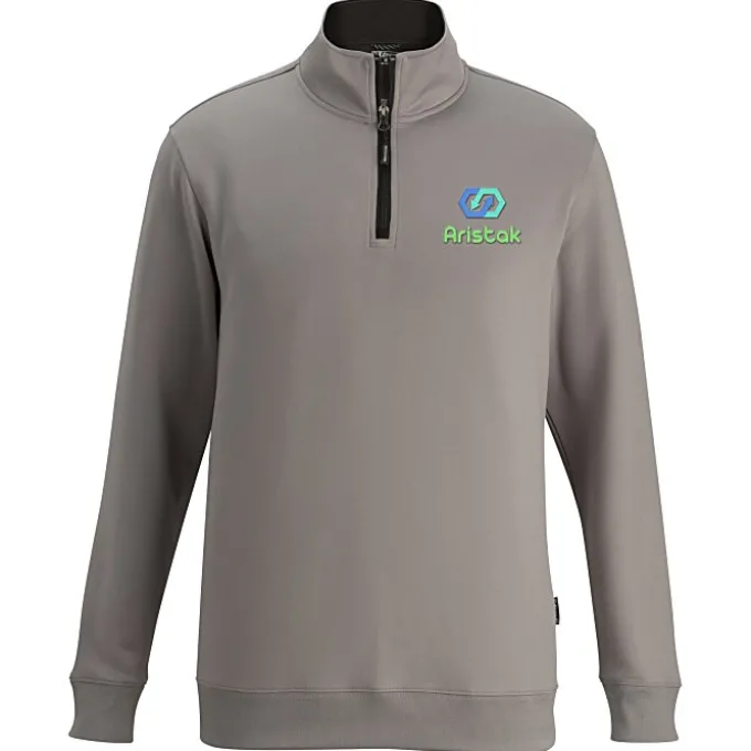 Contrast Zipper Performance 1/4-Zip Pullover - 24 hr