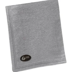 Core Fleece Sweatshirt Blanket - 50 inches x 60 inches - Laser Engraved Patch
