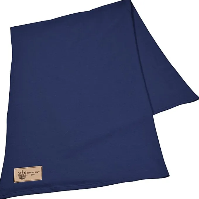 Core Fleece Sweatshirt Blanket - 65 inches x 80 inches - Laser Engraved Patch