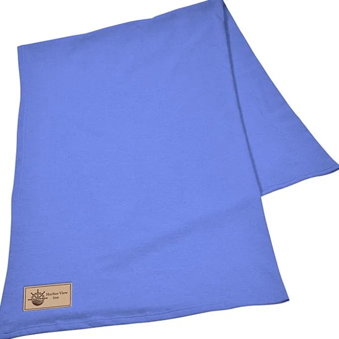 Core Fleece Sweatshirt Blanket - 65 inches x 80 inches - Laser Engraved Patch