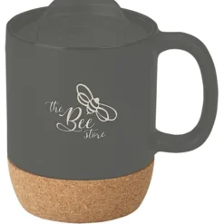 Cork Bottom Ceramic Mug - 12 oz - Laser Engraved