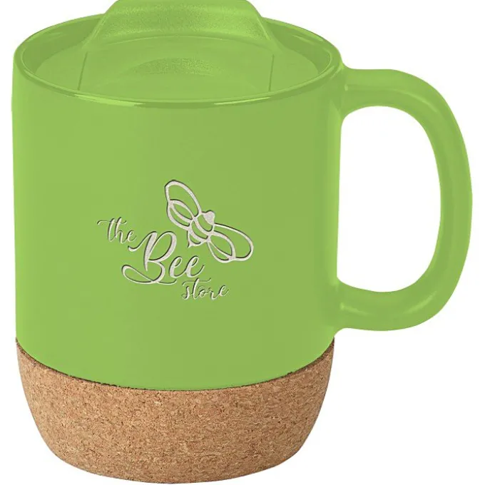 Cork Bottom Ceramic Mug - 12 oz - Laser Engraved
