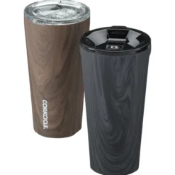 Corkcicle Vacuum Tumbler - 16 oz - Wood - Laser Engraved
