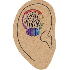 Cork Coaster - Ear - Full Color