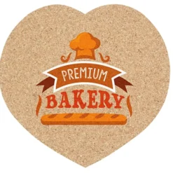 Cork Coaster - Heart - Full Color