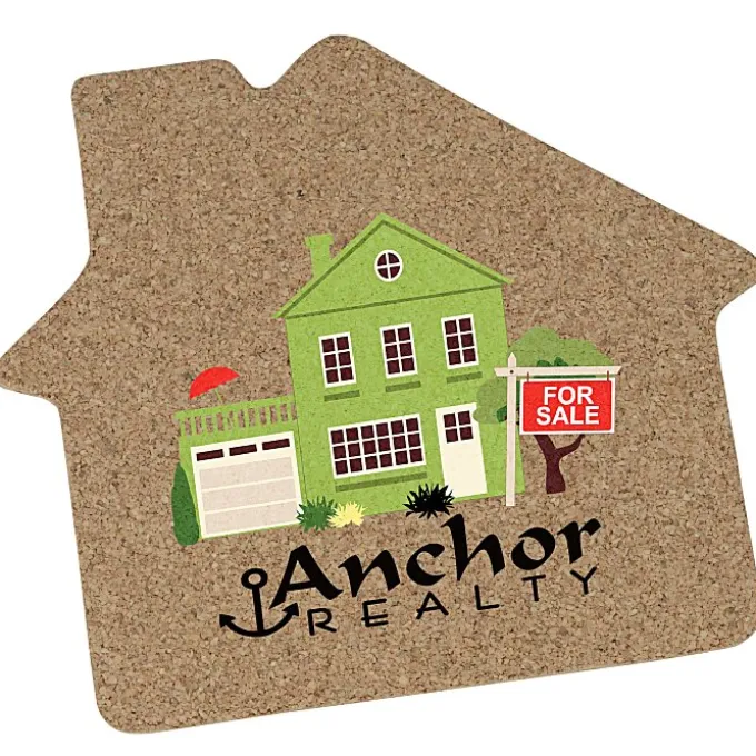 Cork Coaster - House - Full Color