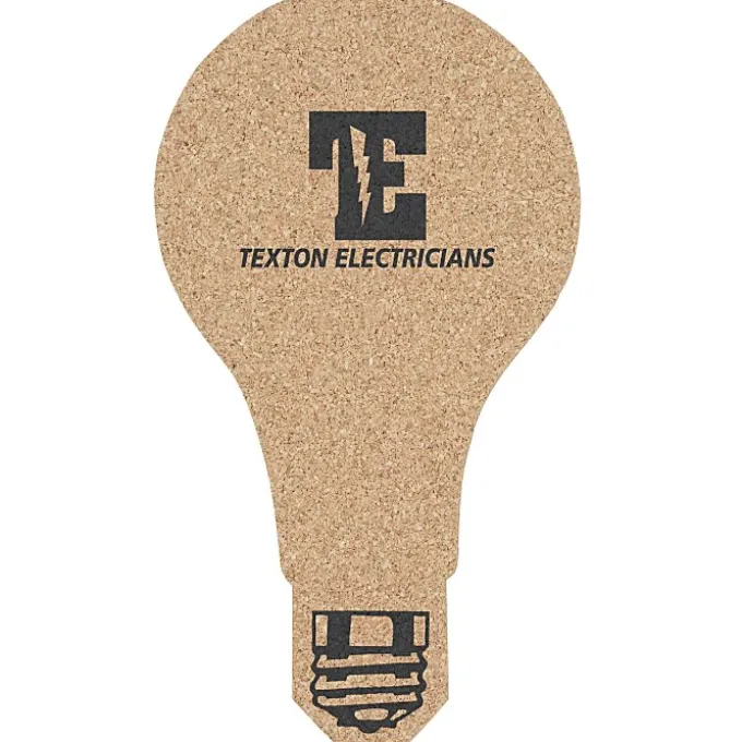Cork Coaster - Light Bulb