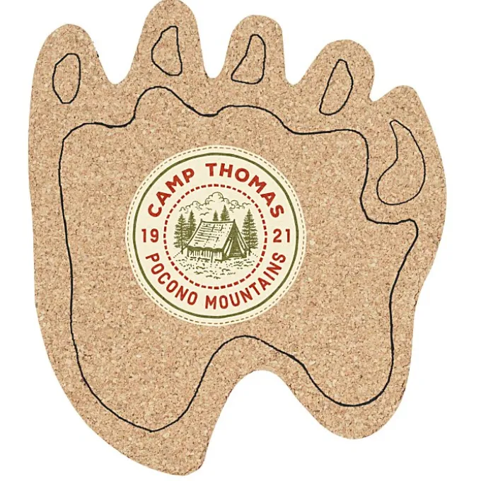 Cork Coaster - Paw - Full Color