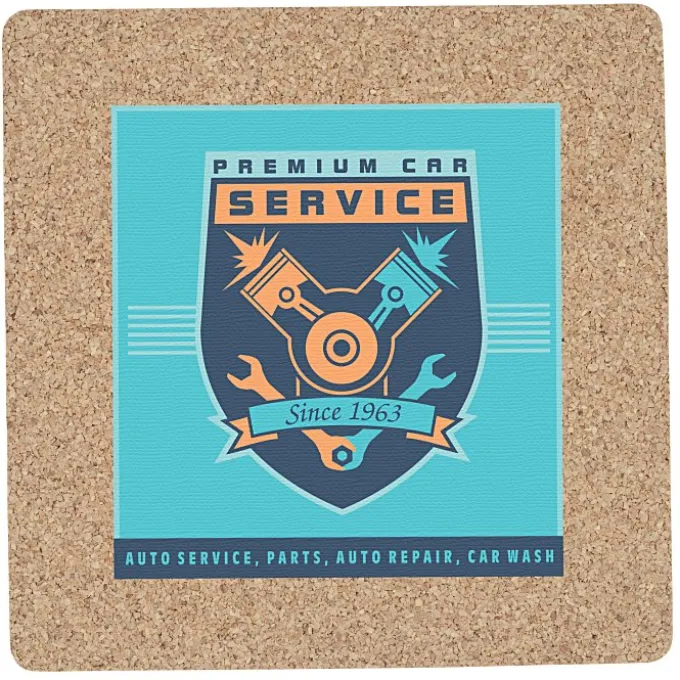 Cork Coaster - Square - Full Color