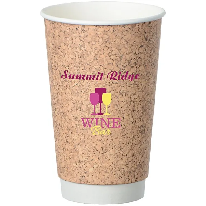 Cork Full Color Insulated Paper Cup - 16 oz.