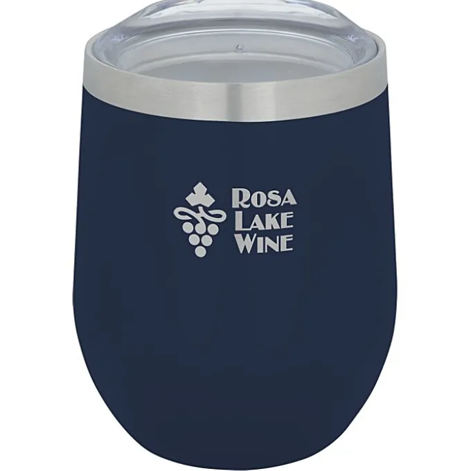Corzo Vacuum Insulated Wine Cup - 12 oz - Laser Engraved