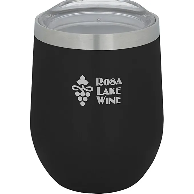 Corzo Vacuum Insulated Wine Cup - 12 oz. - Laser Engraved - 24 hr