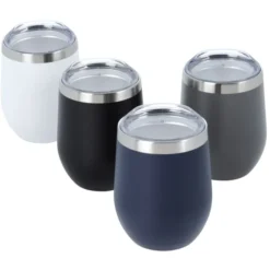 Corzo Vacuum Insulated Wine Cup - 12 oz. - Laser Engraved - 24 hr