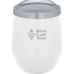 Corzo Vacuum Insulated Wine Cup - 12 oz. - Laser Engraved - 24 hr