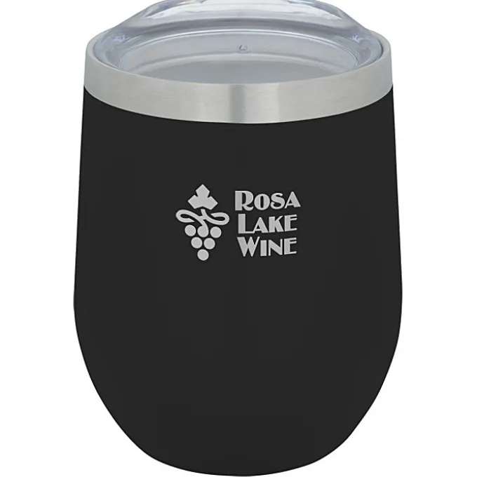 Corzo Vacuum Insulated Wine Cup - 12 oz. - Laser Engraved - 24 hr