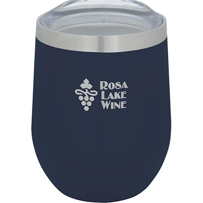 Corzo Vacuum Insulated Wine Cup - 12 oz. - Laser Engraved - 24 hr