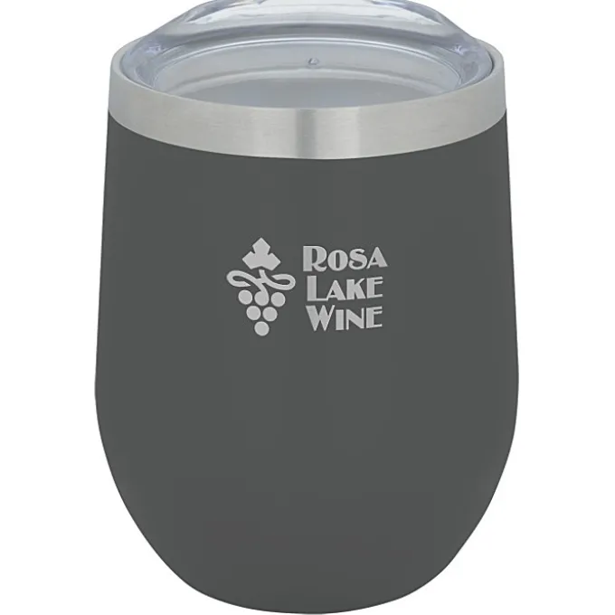 Corzo Vacuum Insulated Wine Cup - 12 oz. - Laser Engraved - 24 hr