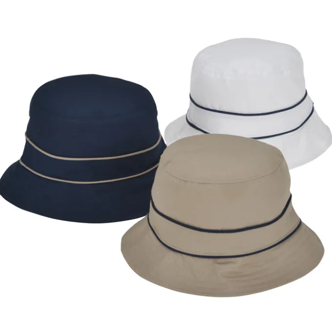 Cotton Bucket Hat with Trim