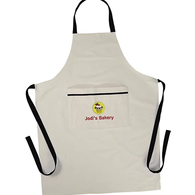 Cotton Cooking Apron - Embroidered