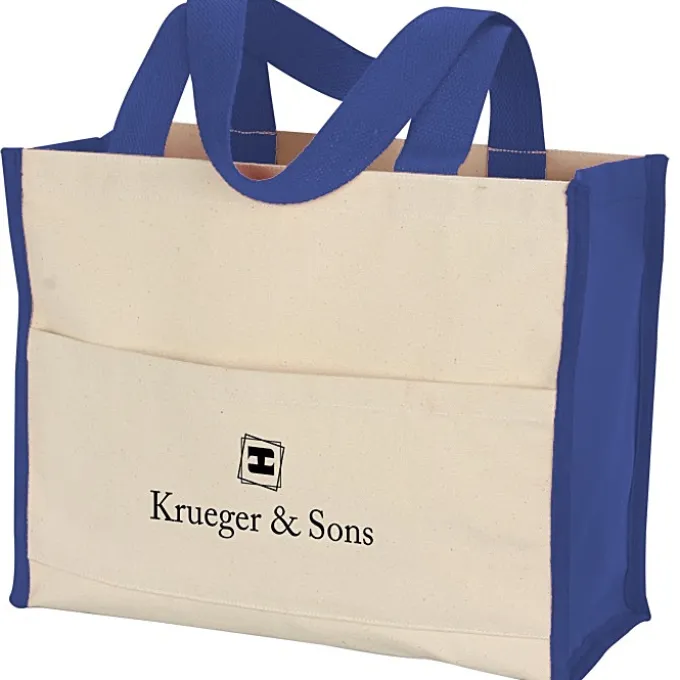 Cotton Gusset 14-oz Accent Box Tote