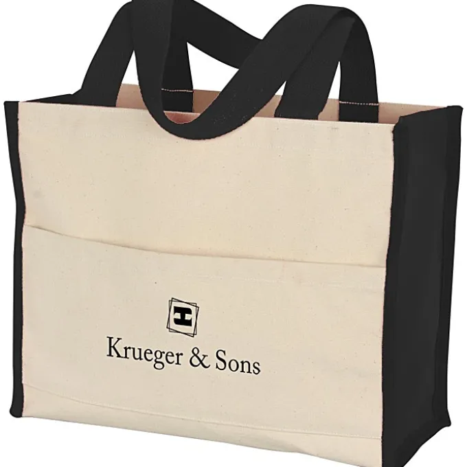 Cotton Gusset 14-oz Accent Box Tote - 24 hr
