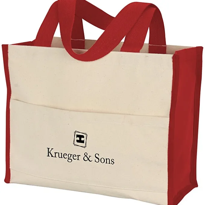 Cotton Gusset 14-oz Accent Box Tote - 24 hr