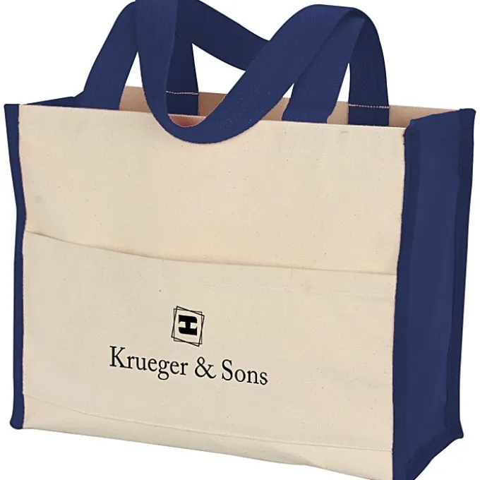 Cotton Gusset 14-oz Accent Box Tote - 24 hr