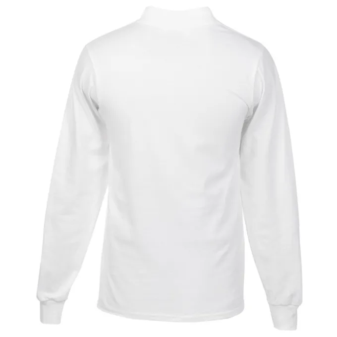Cotton Mock Turtleneck - White