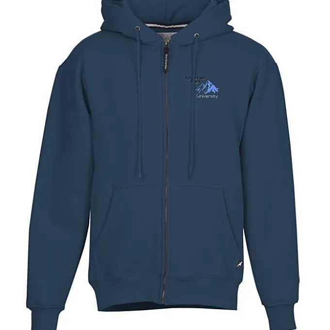 Cotton Rich Zip Front Hoodie - Embroidered