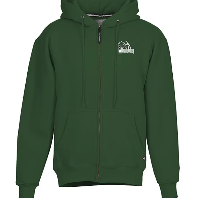 Cotton Rich Zip Front Hoodie - Screen