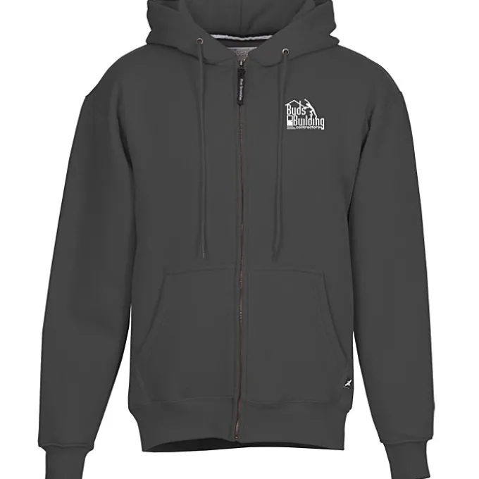 Cotton Rich Zip Front Hoodie - Screen