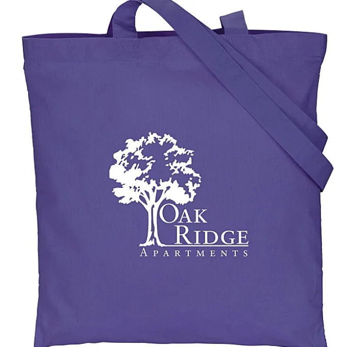 Cotton Sheeting Colored Economy Tote - 15 1/2 inches x 15 inches - 24 hr
