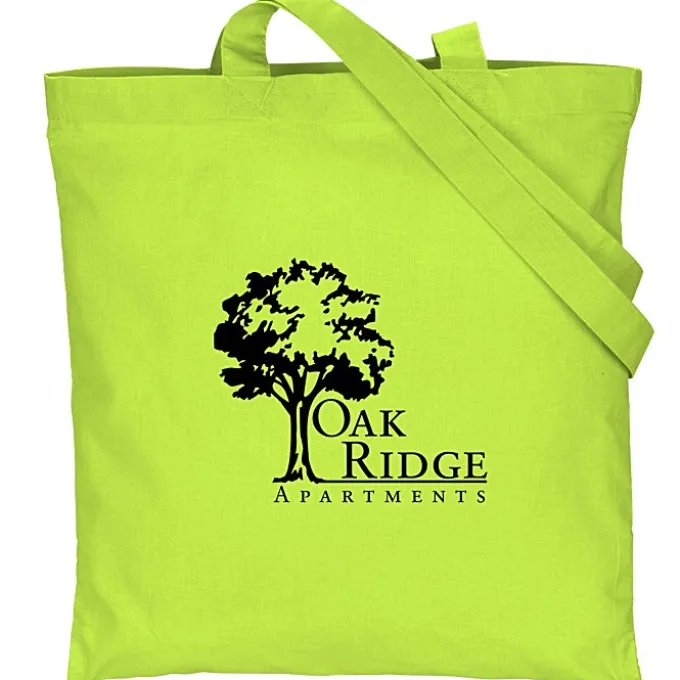 Cotton Sheeting Colored Economy Tote - 15 1/2 inches x 15 inches - 24 hr