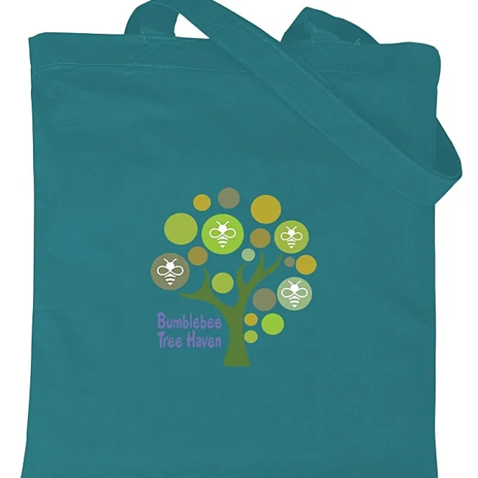 Cotton Sheeting Colored Economy Tote - 15 1/2 inches x 15 inches - Full Color
