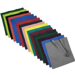 Cotton Sheeting Colored Economy Tote - 15 1/2 inches x 15 inches - Full Color
