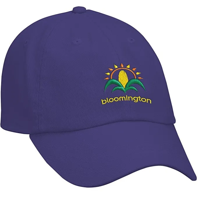 Cotton Washed Cap - Solid - Embroidered