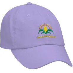 Cotton Washed Cap - Solid - Embroidered