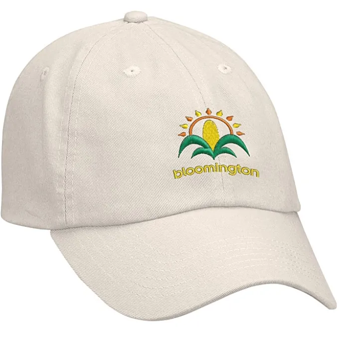 Cotton Washed Cap - Solid - Embroidered