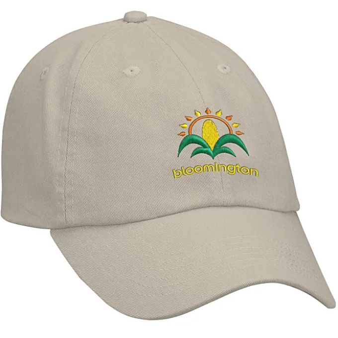 Cotton Washed Cap - Solid - Embroidered