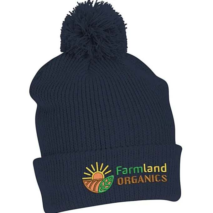 Cozy Rib Knit Pom Beanie