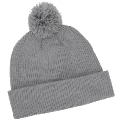 Cozy Rib Knit Pom Beanie