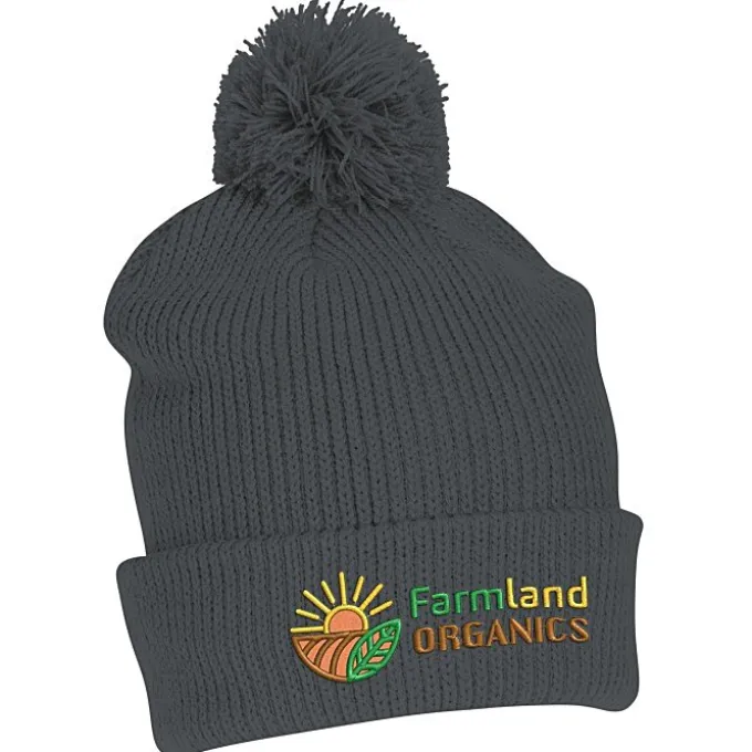 Cozy Rib Knit Pom Beanie