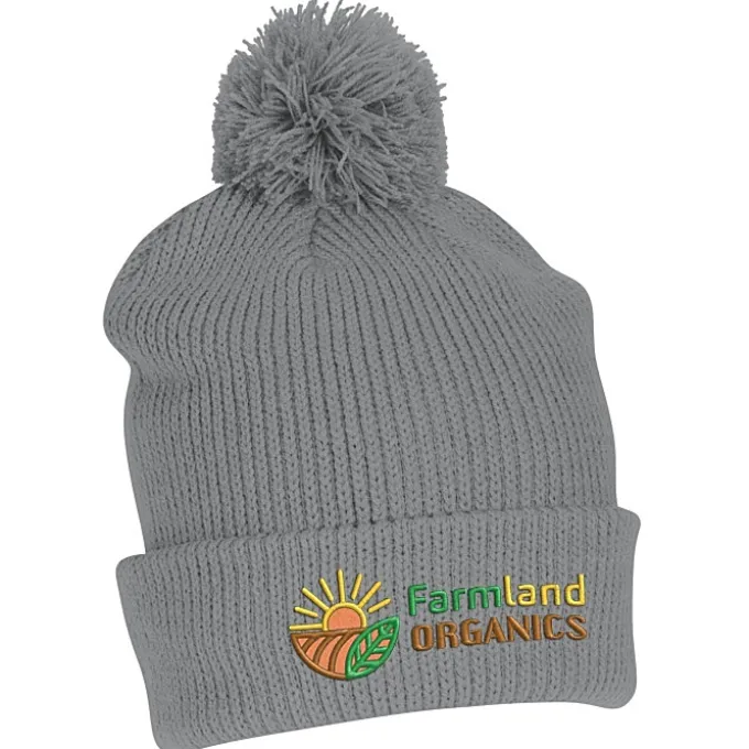 Cozy Rib Knit Pom Beanie