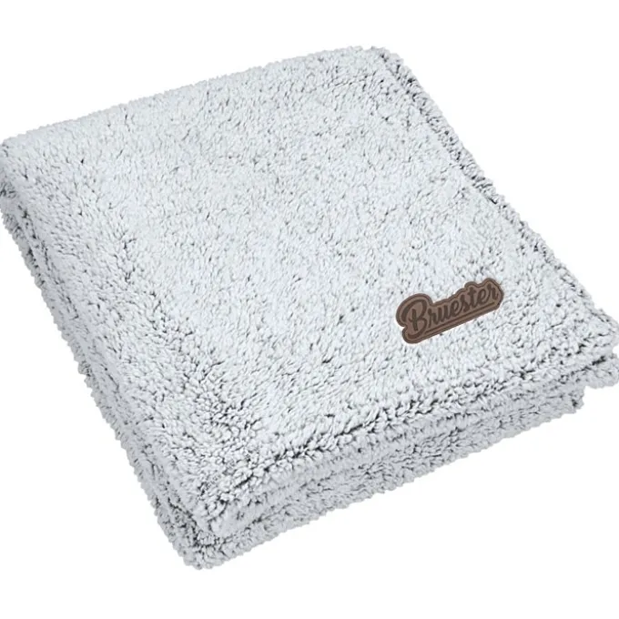 Cozy Sherpa Blanket - Laser Engraved Patch