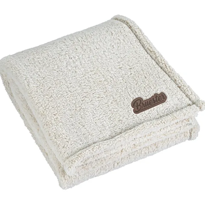 Cozy Sherpa Blanket - Laser Engraved Patch