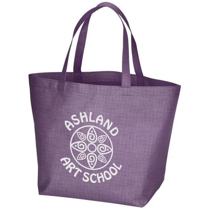 Crosshatched Non-Woven Tote Bag - 24 hr