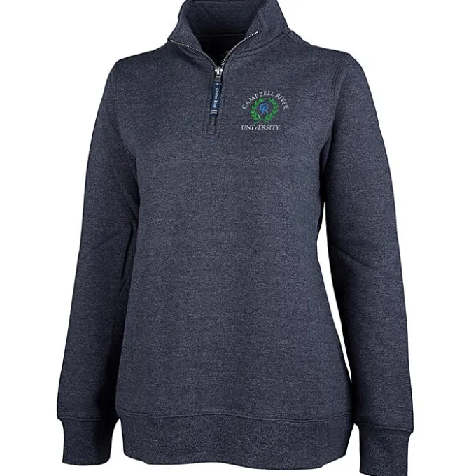 Crosswind 1/4-Zip Sweatshirt - Ladies' - Embroidered