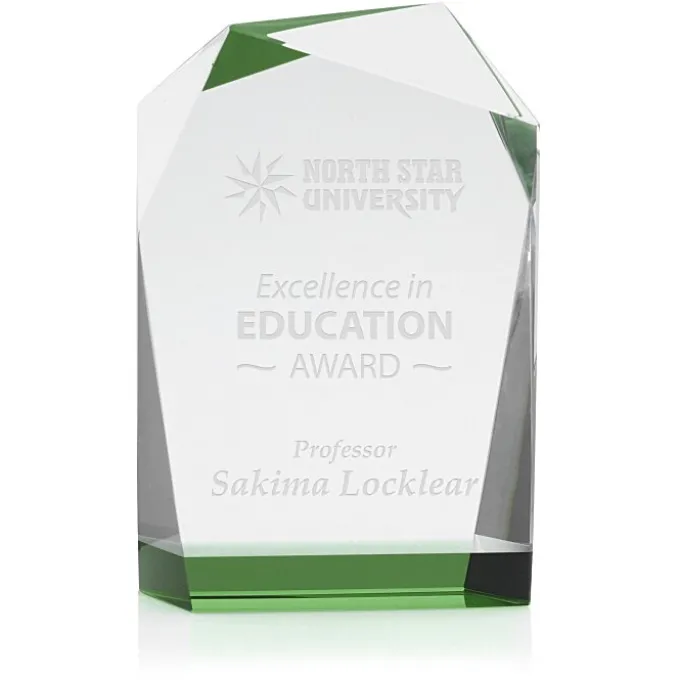 Crown Arch Crystal Award - 6 inches