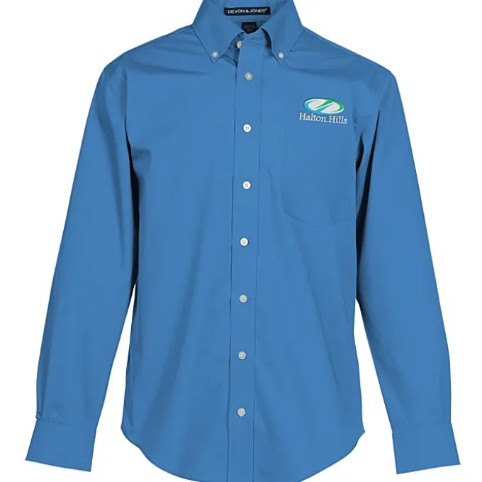 Crown Collection Solid Broadcloth Shirt - Men's
